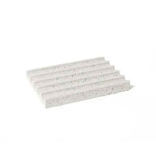 laydown image of Rectangular Concrete Soap Dish