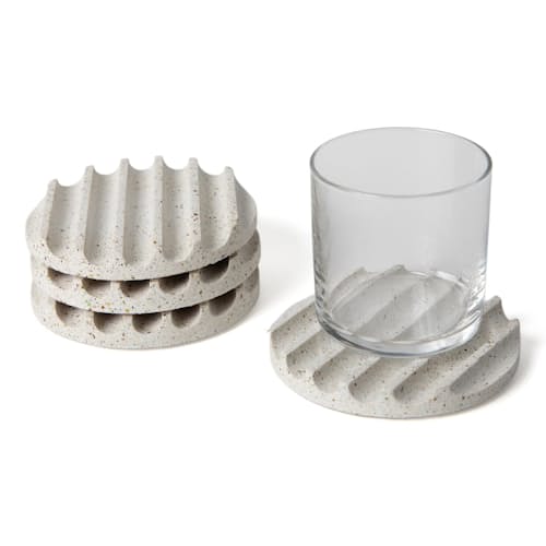 laydown image of Concrete Coaster Set