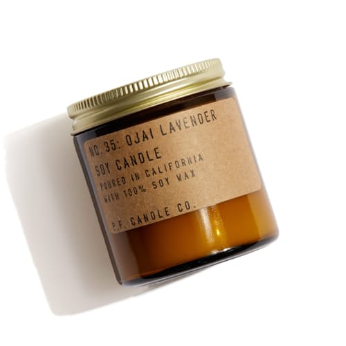 laydown image of Ojai Lavender Soy Candle