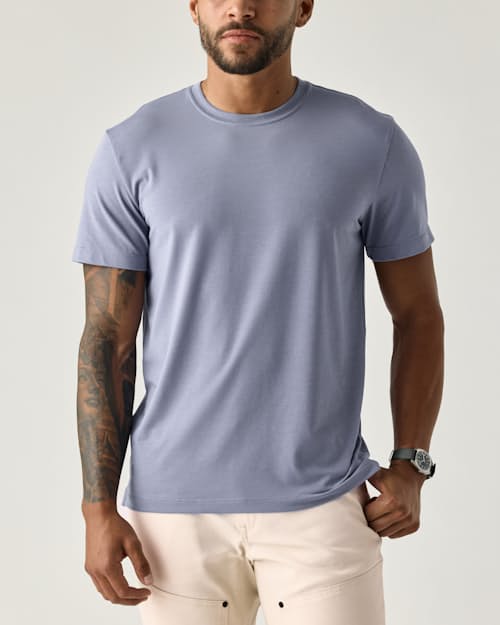 on model image of Canopy UPF Short Sleeve T-Shirt