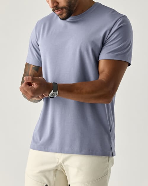 on model image of Canopy UPF Short Sleeve T-Shirt