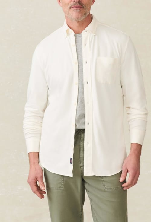 on model image of Coastline Knit Shirt