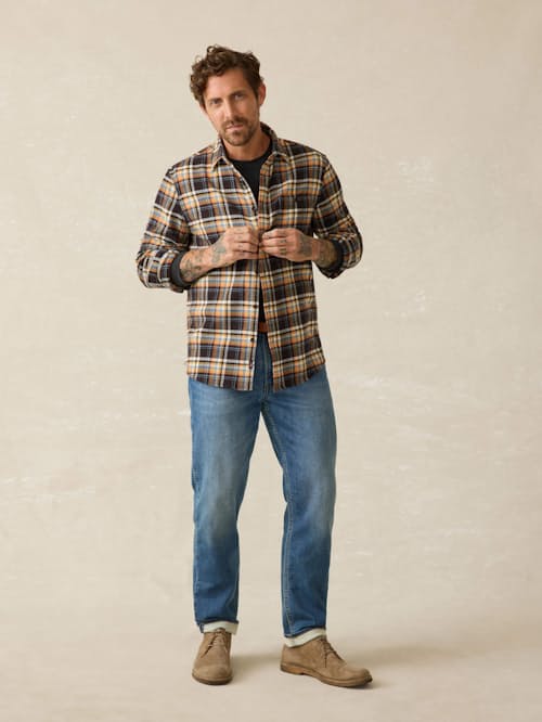 on model image of Super Brushed Flannel