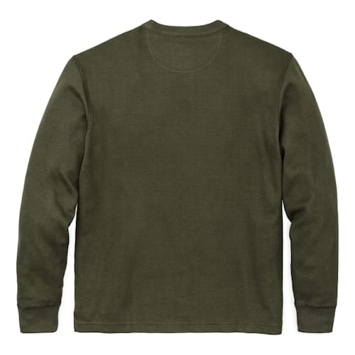 laydown image of Waffle Knit Thermal Crewneck