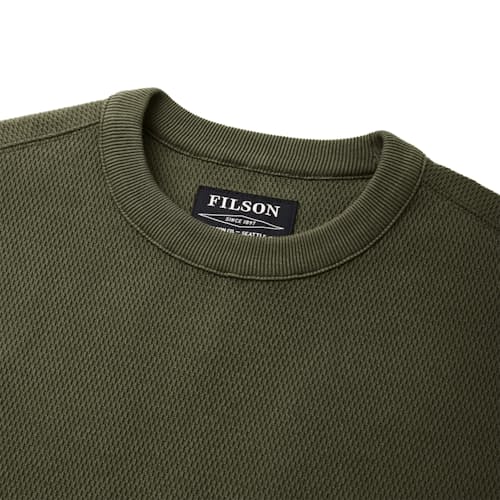 laydown detail image of Waffle Knit Thermal Crewneck