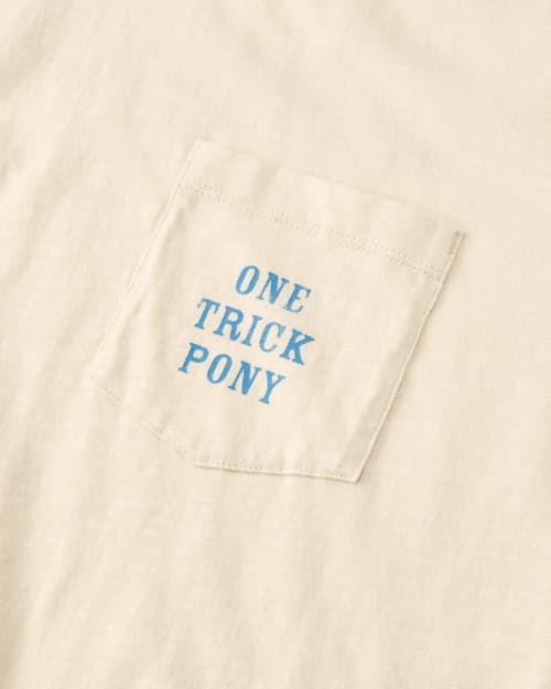 laydown detail image of One Trick Pony Pocket T-Shirt