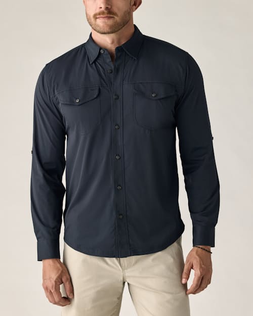 on model image of Gulfstream Performance Shirt