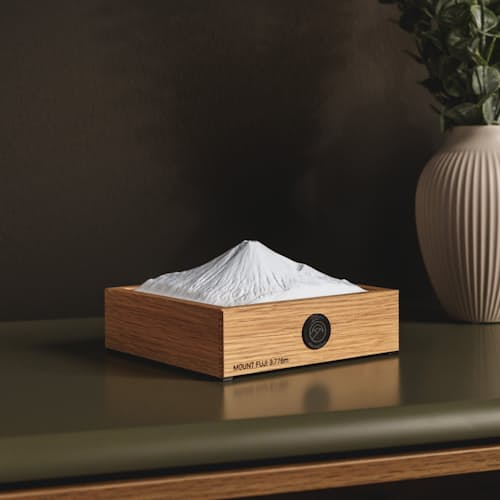 lifestyle image of Holzgestein Mount Fuiji Lamp