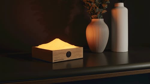 lifestyle image of Holzgestein Mount Fuiji Lamp