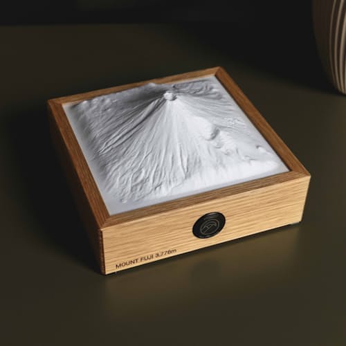 lifestyle image of Holzgestein Mount Fuiji Lamp