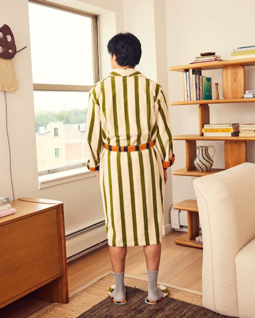 lifestyle image of Terry Cotton Bathrobe
