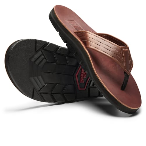 laydown image of Horween leather Sandal