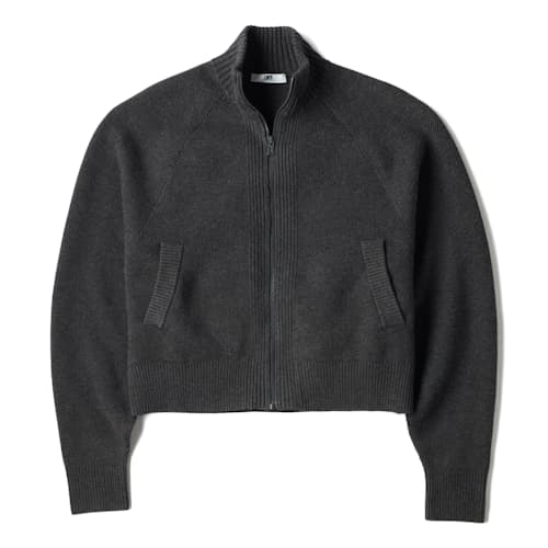 laydown image of Women's Cottonsilk™ Bomber Zip  Up