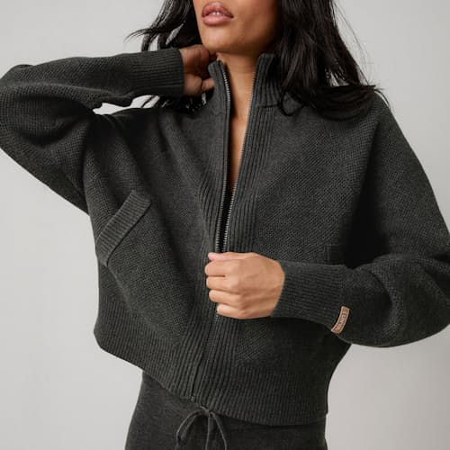 lifestyle image of Women's Cottonsilk™ Bomber Zip  Up
