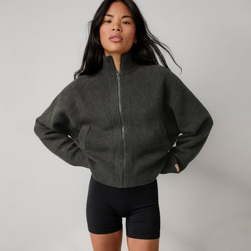 lifestyle image of Women's Cottonsilk™ Bomber Zip  Up