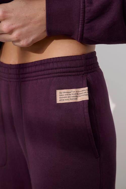 on model image of Women's Silksweats Heavyweight Reversible Wide Leg Pant