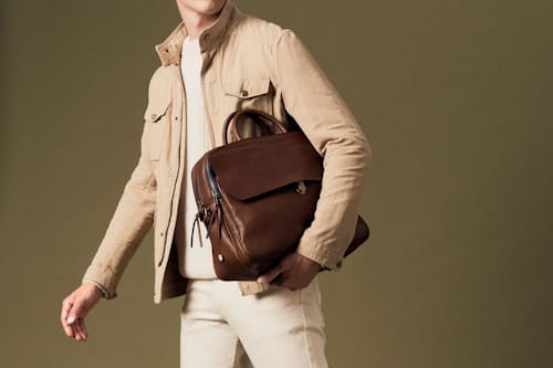 on model image of Zeppo Business Bag