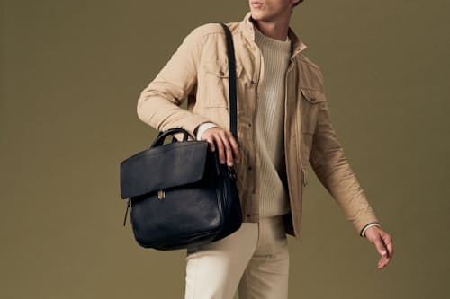 on model image of Zeppo Business Bag