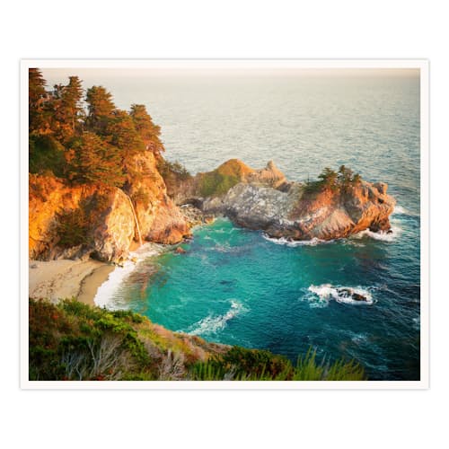 no crop image of McWay Falls in Late June Print