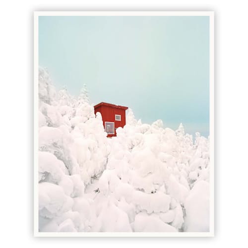 no crop image of Tucked Away in Red Print - 20 x 25