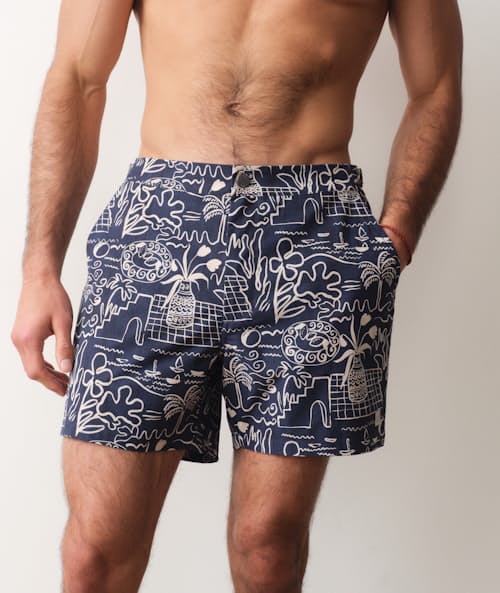 on model image of Tailored Swim Trunk