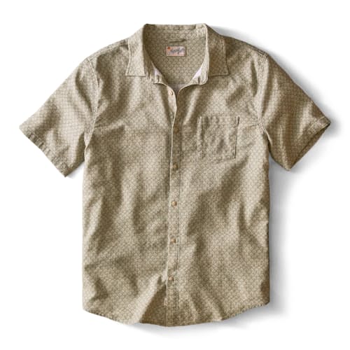 laydown image of Classic Stretch Selvage Short Sleeve Shirt