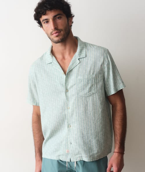 on model image of Resort Short Sleeve Shirt