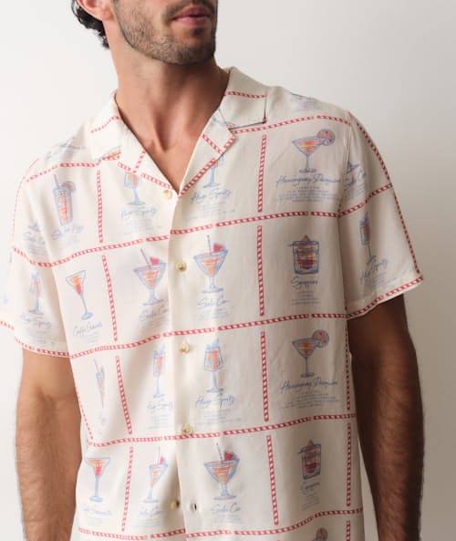 on model image of Resort Short Sleeve Shirt