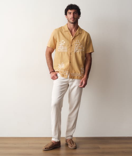 on model image of Resort Short Sleeve Shirt