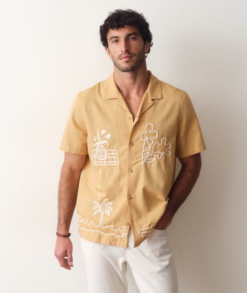 on model image of Resort Short Sleeve Shirt