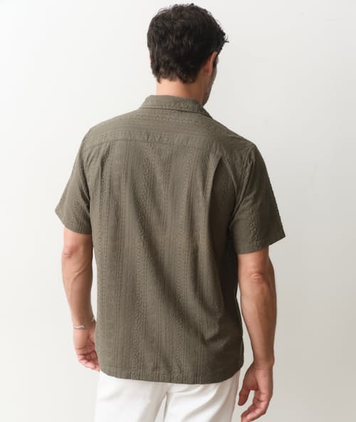 on model image of Resort Short Sleeve Shirt