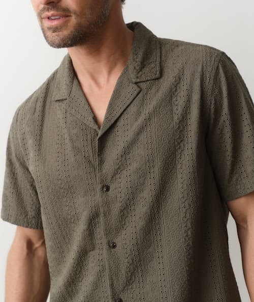on model image of Resort Short Sleeve Shirt