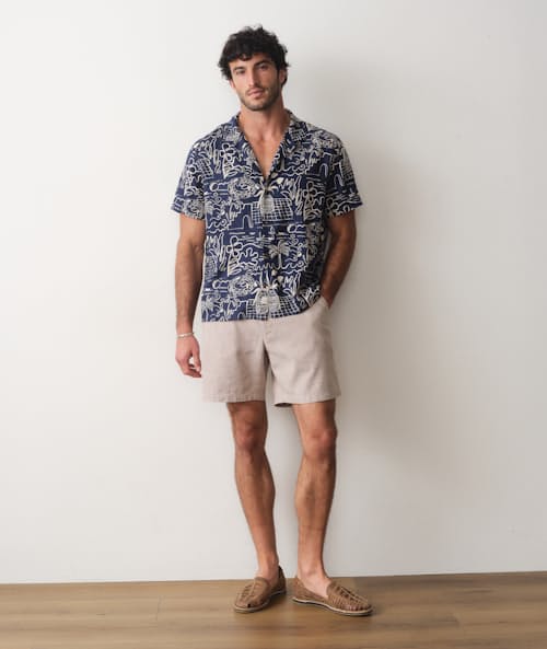 on model image of Resort Short Sleeve Shirt