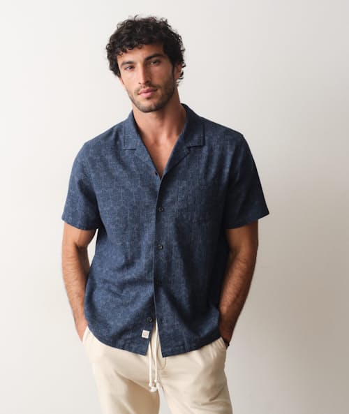 on model image of Resort Short Sleeve Shirt