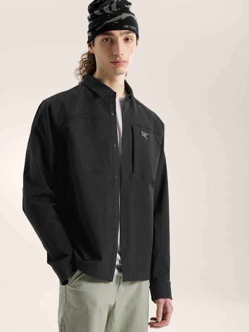 on model image of Cronin Cotton Overshirt