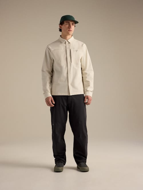 on model image of Cronin Cotton Overshirt