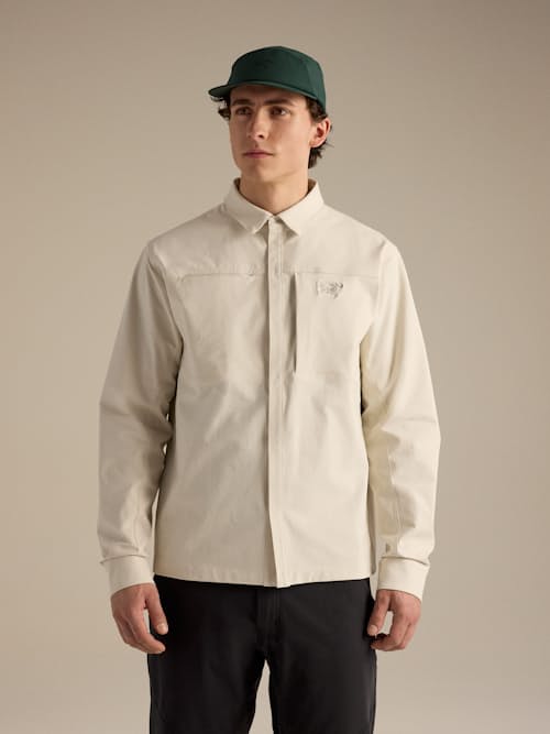 on model image of Cronin Cotton Overshirt