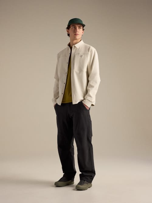 on model image of Cronin Cotton Overshirt