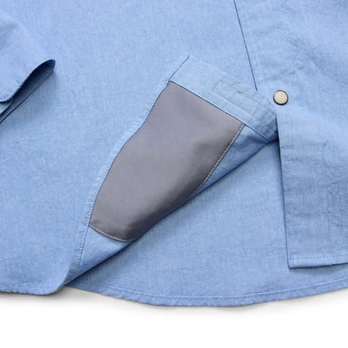 laydown detail image of Crosscut Deluxe Long Sleeve Snapshirt