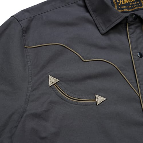 laydown detail image of Broncbuster Long Sleeve Snapshirt