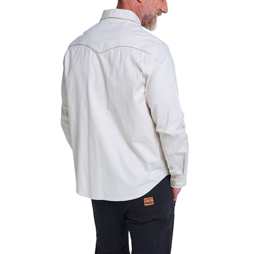 on model image of Broncbuster Long Sleeve Snapshirt