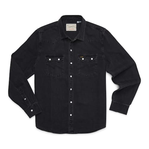 laydown image of Dust Up Denim Snapshirt