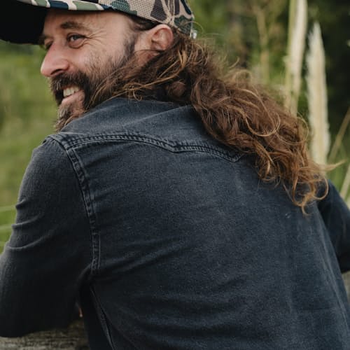 lifestyle image of Dust Up Denim Snapshirt