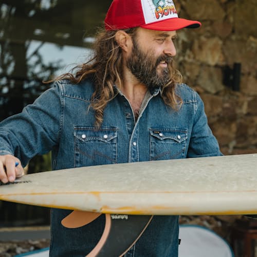 lifestyle image of Dust Up Denim Snapshirt