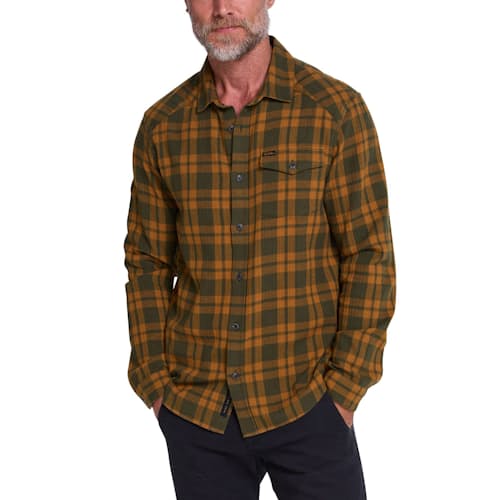 on model image of La Grange Lightweight Flannel