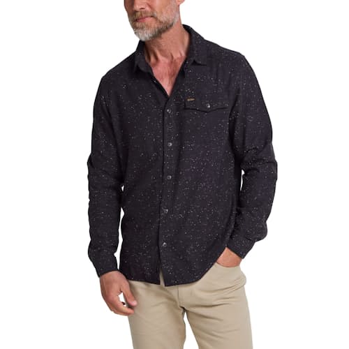 on model image of La Grange Lightweight Flannel
