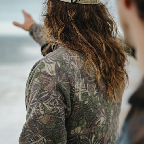 lifestyle image of Free Range Fleece Pullover