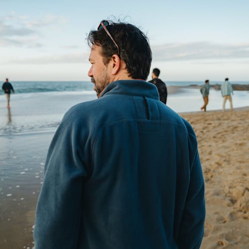 lifestyle image of Free Range Fleece Pullover