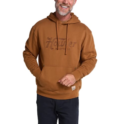 on model image of Trade Hoodie