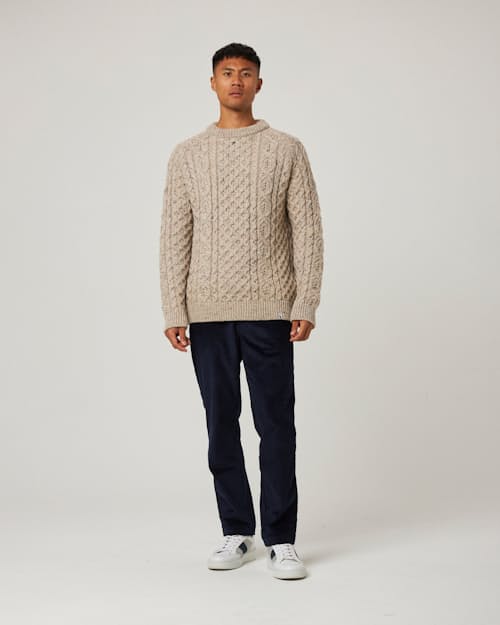 on model image of Hudson Aran Cardigan